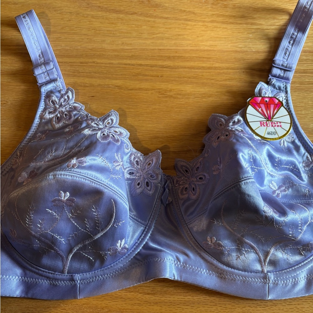 RUBII Plus Size T-shirt Lined Bra 46DD Underwire Smoothing Comfy Sexy  Lingerie